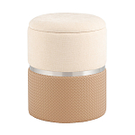 Пуф Mauldine с ящиком бежевый с экокожей варинант исполнения - 1 | Loft Concept в Новосибирске