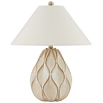 Настольная лампа с волнистым узором и абажуром в форме конуса Macrame варинант исполнения - 3 | Loft Concept в Новосибирске