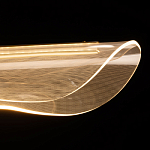 Люстра линейная с прозрачным волнообразным плафоном Wave Line варинант исполнения - 7 | Loft Concept в Новосибирске