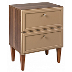 Тумба прикроватная бежевая из массива бука с 2-мя ящиками Wenge Light варинант исполнения - 1 | Loft Concept в Новосибирске