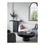 Столик кофейный черного цвета с овальной столешницей и круглым основанием Black Dalmen Table варинант исполнения - 4 | Loft Concept в Новосибирске