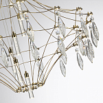 Люстра подвесная из металла с прозрачными подвесками из хрусталя Quasar 93 варинант исполнения - 3 | Loft Concept в Новосибирске