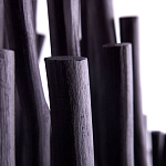 Люстра черная с несколькими ярусами деревянных палочек Bright Wooden Chandelier варинант исполнения - 7 | Loft Concept в Новосибирске