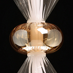 Подвесной светильник с вертикальной композицией из прозрачных и янтарных стеклянных шаров и ромбов Gabriel Scott Luna варинант исполнения - 17 | Loft Concept в Новосибирске