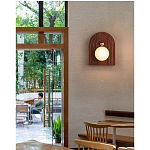 Настенный светильник с деревянным резным основанием Wood Wall Lamp варинант исполнения - 3 | Loft Concept в Новосибирске