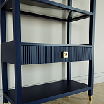 Стеллаж Elsa Dreams Blue со стеклянными полками и ящиком варинант исполнения - 5 | Loft Concept в Новосибирске