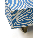 Кофейный стол Kenya Coffee Table Bone Inlay ZEBRA blue варинант исполнения - 3 | Loft Concept в Новосибирске