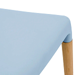 Пластиковый стул на ножках из массива бука Ferret Blue варинант исполнения - 6 | Loft Concept в Новосибирске