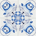 Плитка с узором Котики варинант исполнения - 1 | Loft Concept в Новосибирске