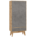 Шкаф с фасадом цвета серый бетон Grace of Furniture варинант исполнения - 1 | Loft Concept в Новосибирске