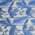 Мебельная ткань Вышивка синий принт 280 см T2-136 варинант исполнения - 1 | Loft Concept в Новосибирске