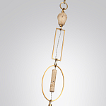 Подвесной светильник с плоским прозрачным плафоном и декоративной вставкой из текстурного камня Tectona  варинант исполнения - 7 | Loft Concept в Новосибирске