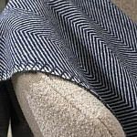 Плед из шерсти мериноса темно-синего цвета 130×180 см Indigo Waves варинант исполнения - 5 | Loft Concept в Новосибирске