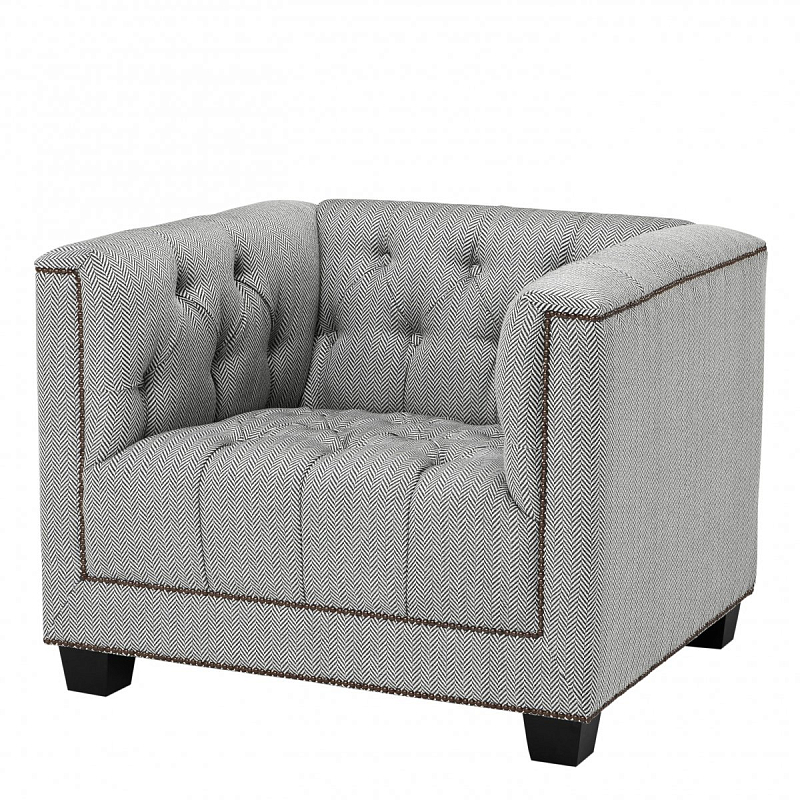 Кресло Eichholtz Chair Paolo Grey Серый Черный Кресло Eichholtz Chair Paolo Grey Серый Черный в Новосибирске | Loft Concept