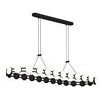 Люстра овальная с круглыми светодиодными источниками света Maxine Light варинант исполнения - 7 | Loft Concept в Новосибирске