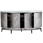 Комод фактурный серебристый с дверцами Silver Chest of Drawers варинант исполнения - 2 | Loft Concept в Новосибирске