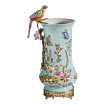 Ваза с птичкой из фарфора с бронзовыми элементами Garden of Eden варинант исполнения - 5 | Loft Concept в Новосибирске