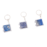 Зеркало брелок складное двухстороннее из натурального камня Лазурит Stone Mirrors варинант исполнения - 8 | Loft Concept в Новосибирске