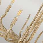 Люстра дизайнерская золотого цвета с 6-ю лампами на изогнутых рожках с текстурной поверхностью Hinkley варинант исполнения - 5 | Loft Concept в Новосибирске