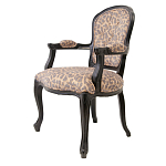 Полукресло с мягкой обивкой из льна на 4-х ножках из массива березы Gladys Armchair варинант исполнения - 3 | Loft Concept в Новосибирске