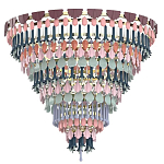 Люстра круглая с декором из разноцветных элементов в виде листьев Changing Seasons варинант исполнения - 2 | Loft Concept в Новосибирске