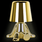 Настольная лампа фигурная золотого цвета с гладким абажуром Высота 17 см Sophia варинант исполнения - 1 | Loft Concept в Новосибирске