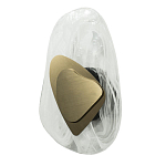 Бра овальное из стекла с золотым элементом Flow Texture  варинант исполнения - 2 | Loft Concept в Новосибирске