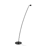Торшер с изогнутой черной металлической стойкой и цилиндрическим плафоном Davide Groppi варинант исполнения - 8 | Loft Concept в Новосибирске