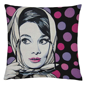 Декоративная подушка Oдри Xепберн