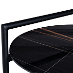 Стол журнальный круглый черный с полкой Inherence варинант исполнения - 2 | Loft Concept в Новосибирске