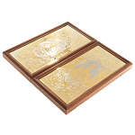 Нарды настольные из натурального камня лазурит и долерит Backgammon from Stone варинант исполнения - 7 | Loft Concept в Новосибирске