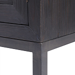 Тумба черная из дерева двухдверная Geometric Double Door Nightstand варинант исполнения - 3 | Loft Concept в Новосибирске