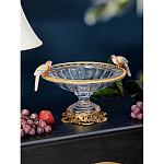 Чаша стеклянная с фигурками разноцветных попугаев на ободке 41 Eden Garden варинант исполнения - 2 | Loft Concept в Новосибирске