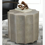 Приставной стол бежевый Stingray Skin Table кожа варинант исполнения - 1 | Loft Concept в Новосибирске