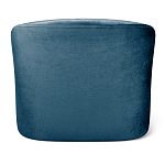 Стул с мягкой синей обивкой из велюра и подъемно-поворотным механизмом на белых колесиках Harper Blue and White варинант исполнения - 3 | Loft Concept в Новосибирске