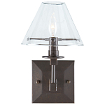 Бра с прозрачным стеклянным абажуром в форме конуса Bartolomeo Bronze варинант исполнения - 2 | Loft Concept в Новосибирске