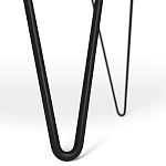 Стол журнальный с круглой столешницей из стекла на 3-х черных ножках Beige Marble варинант исполнения - 6 | Loft Concept в Новосибирске