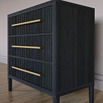 Комод Primo с 3 выдвижными ящиками Черный дуб варинант исполнения - 2 | Loft Concept в Новосибирске