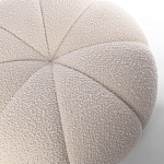 Круглый мягкий пуф с обивкой букле Gabrielle White Boucle Pouf варинант исполнения - 2 | Loft Concept в Новосибирске