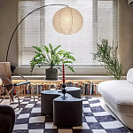 Дизайнерский журнальный стол чёрный изогнутой формы Alefy варинант исполнения - 2 | Loft Concept в Новосибирске