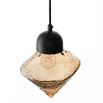 Подвесной светильник с янтарным рельефным плафоном Lamp with Frozen Glass Effect варинант исполнения - 3 | Loft Concept в Новосибирске