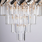 Люстра многоярусная с переплетенными металлическими элементами черного и золотого цвета и прозрачными хрустальными подвесками Empire Chandelier Crystal варинант исполнения - 8 | Loft Concept в Новосибирске