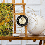 Часы настенные из металла с чёрным циферблатом Current Time варинант исполнения - 4 | Loft Concept в Новосибирске