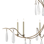 Люстра с прозрачными каплевидными подвесками Elegant Thin Chandelier варинант исполнения - 1 | Loft Concept в Новосибирске