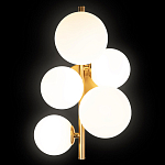 Бра с золотым основанием и 5-ю белыми шарообразными плафонами Bubble варинант исполнения - 1 | Loft Concept в Новосибирске