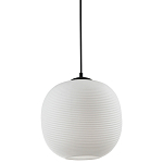 Подвесной светильник со стеклянным рельефным плафоном белый Perforated Glass 25 варинант исполнения - 1 | Loft Concept в Новосибирске