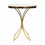 Кофейный столик на подстолье золотого цвета Noelle варинант исполнения - 2 | Loft Concept в Новосибирске