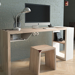 Письменный стол прямоугольный с полочкой под столешницей EcoComb варинант исполнения - 2 | Loft Concept в Новосибирске