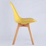 Стул с основой из пластика и мягким сиденьем Arvika Yellow варинант исполнения - 3 | Loft Concept в Новосибирске