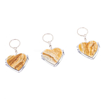 Зеркало брелок складное двухстороннее в форме сердца из натурального камня Оникс Stone Mirrors варинант исполнения - 4 | Loft Concept в Новосибирске